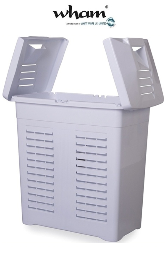Wham® 11765 XXL Wäschekorb +Deckel 75L 59x34x59 Korb Wäschebox