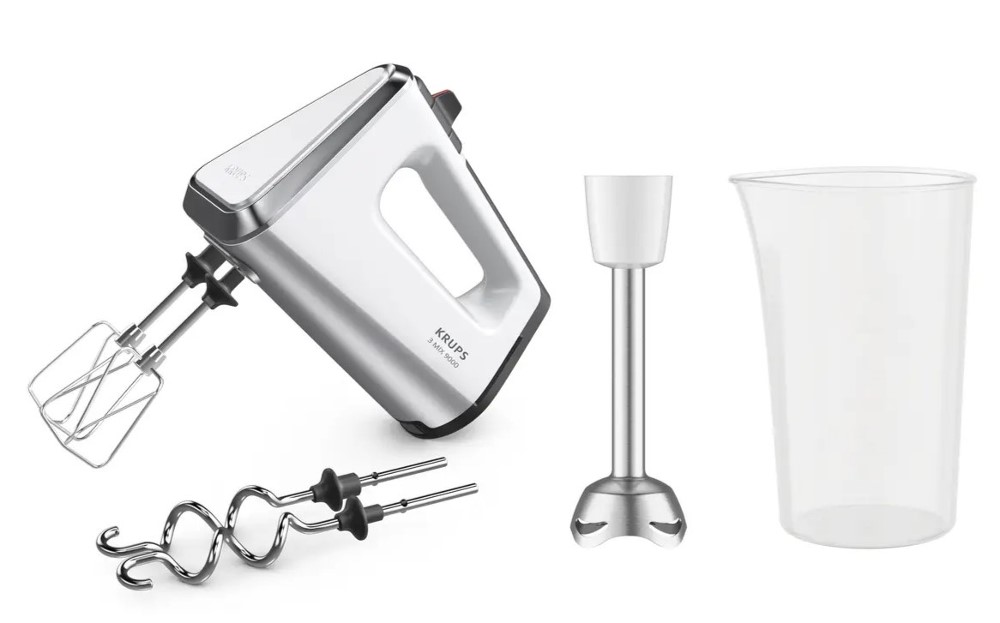 Krups GN9121 Handmixer 3 Mix 9000 mit Aufsätzen 750W Krups GN9121 Handmixer 3 Mix 9000 mit Aufsätzen 750W