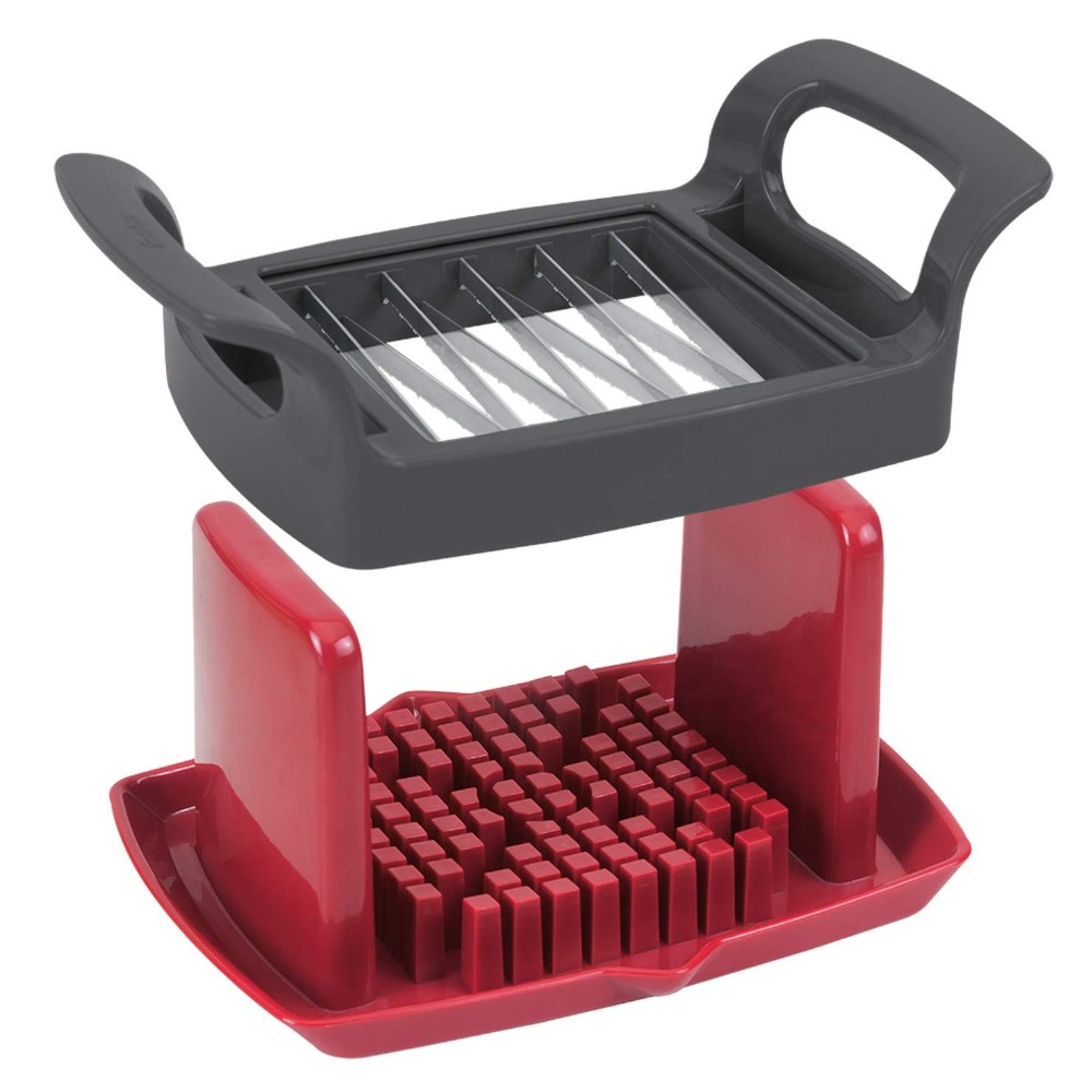 Metaltex 255702 Slicy Tomaten- und Mozarellaschneider Obstschneider ROT