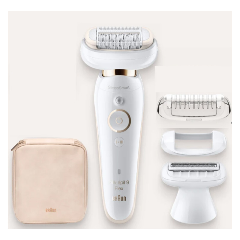 BRAUN Silk-épil 9 Flex SES 9002 W&D Epilierer 2in1 mit Rasierer-Aufsatz 