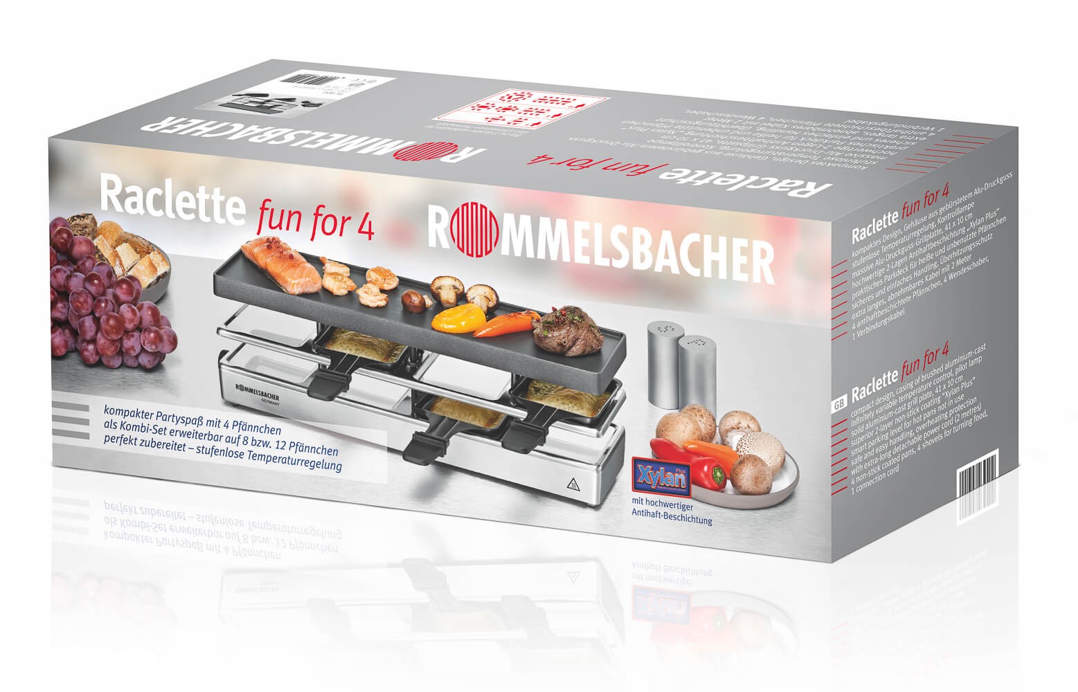 Rommelsbacher RC 800 Raclette Grill Fun for 4