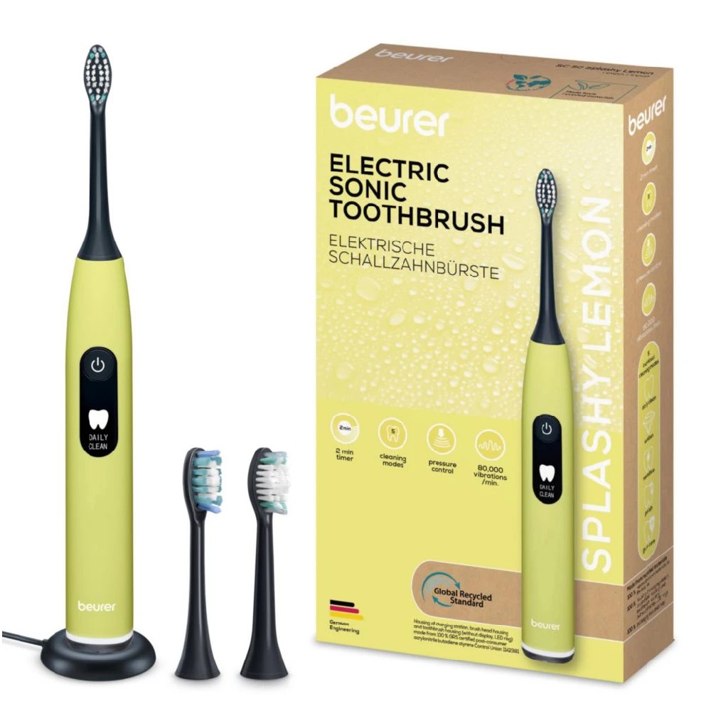 Beurer SC 50 Splashy Lemon GP Elektrische Zahnbürste Schallzahnbürste Gelb 105.17
