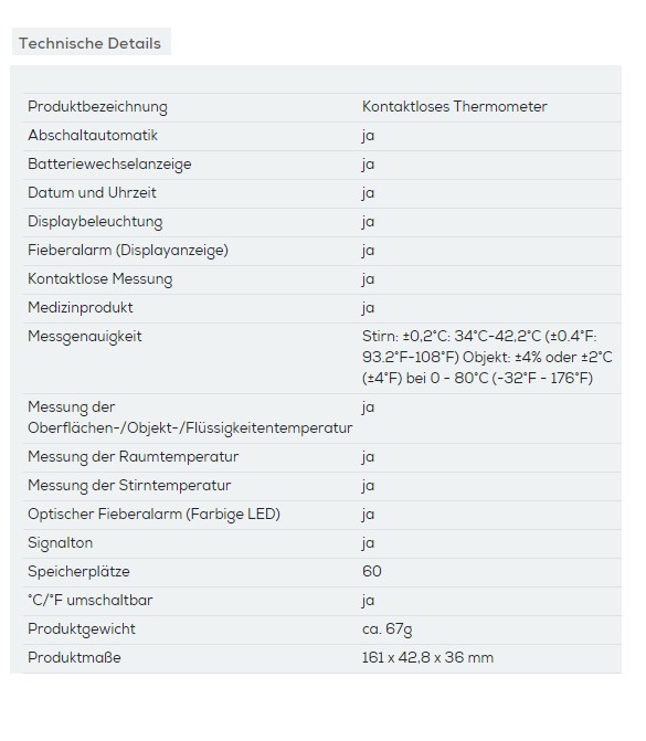 Beurer FT 85 Kontaktloses Thermometer Fieberthermometer