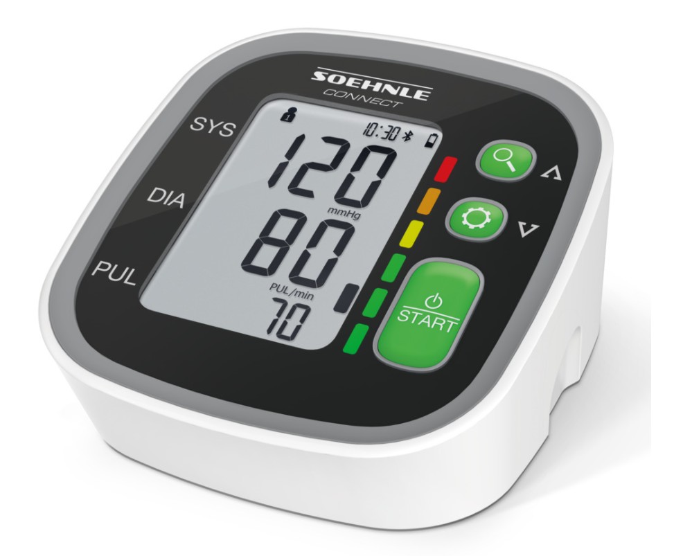 Soehnle 68096 Oberarm-Blutdruckmessgerät Systo Monitor Connect 300 mit Bluetooth®