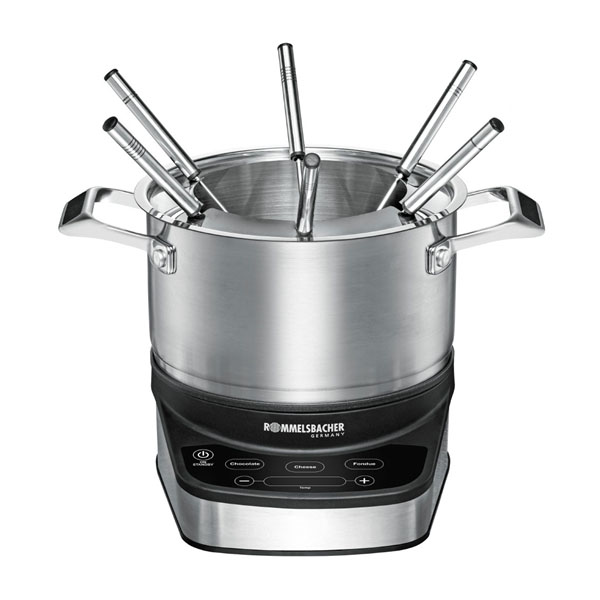 f1200_600 Rommelsbacher F 1200 Edelstahl Elektro Fondue Set