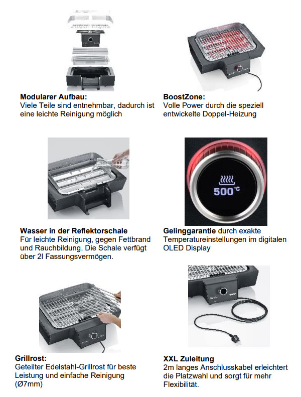 SEVERIN PG 8104 SEVO G Tischgrill BoostZone