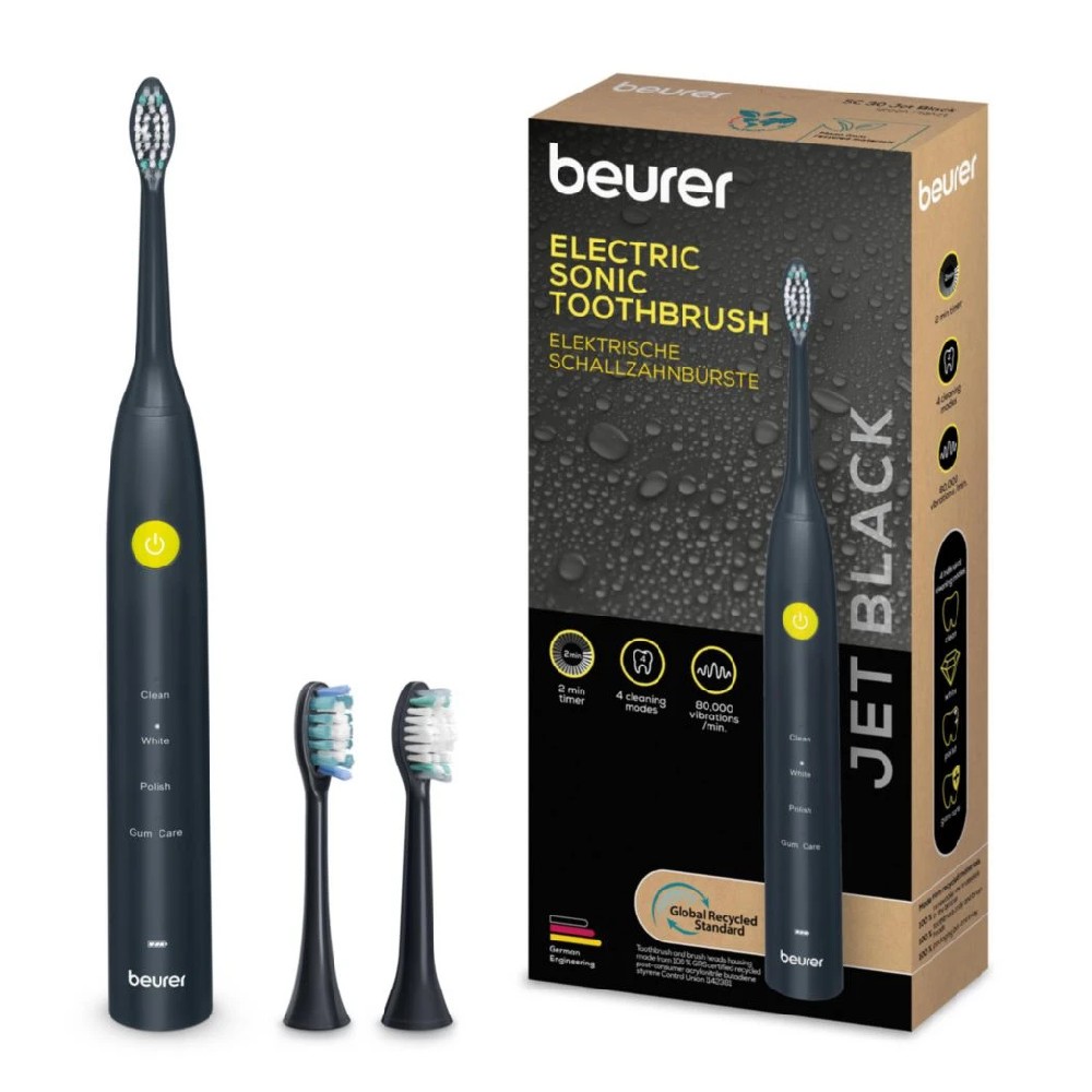 Beurer SC 30 Jet Black GP Elektrische Zahnbürste Schallzahnbürste Schwarz 104.87