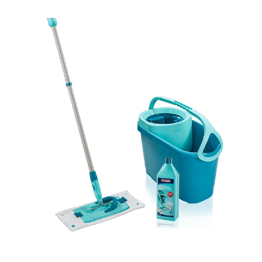 Leifheit 52127 Bodenwischer-Set CLEAN TWIST M Ergo Wischer + GRATIS Reiniger 1L