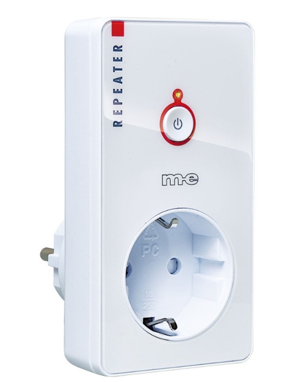 M-E CUVEO CR-R1 W Funk Steckdose Repeater Frequenz 433,92 MHz WEISS