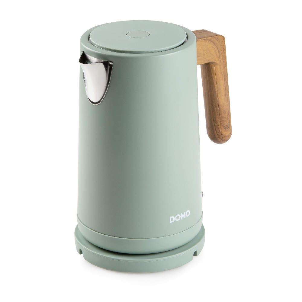 DOMO DO 9282 WK Wasserkocher 'Wood You' 1,7L mattgrün Kochgeschirr, Topf, Wasserkocher,