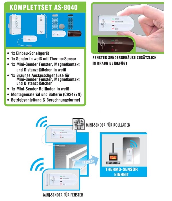 PROTECTOR AS 8040 Funk Abluftsteuerung PREMIUM mit 3 Funksendern