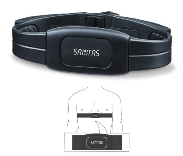 Sanitas SPM 230 Brustgurt Herzfrequenzmessung mit Smartphones