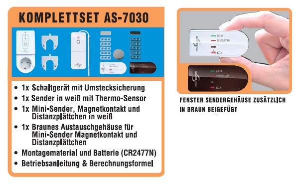 PROTECTOR AS 7030 Funk-Abluftsteuerung THERMO mit DIBT-Zulassung und 2 Funk-Se